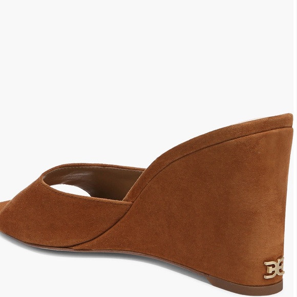 Sam Edelman Brown Suede Wedge Sandals - Picture 10 of 10